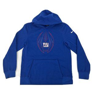 New York Giants Nike Hoodie Youth XL (18/20)‎ Blue Long Sleeve Sweatshirt Fleece